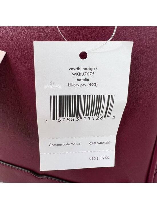 Kate Spade Natalia Burgundy Mini Convertible Leather Backpack main image 5